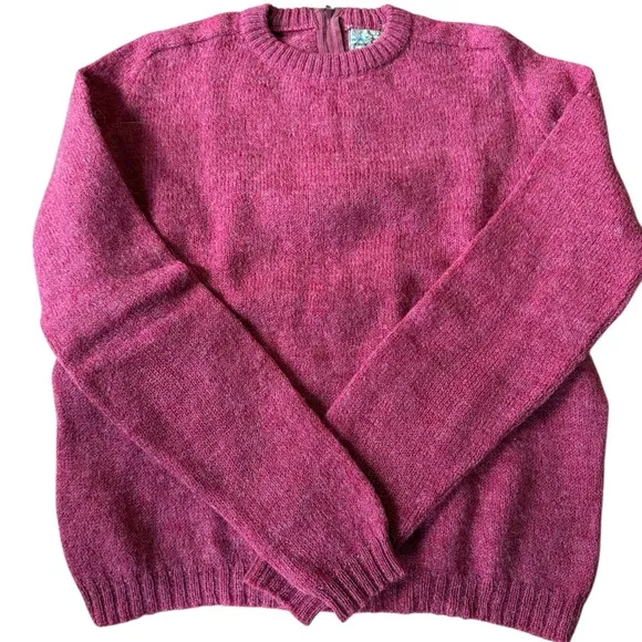 Vintage Pandora Scotchkin Pink 100%Virgin Wool Women's Sweater Soft Cozy Knit M