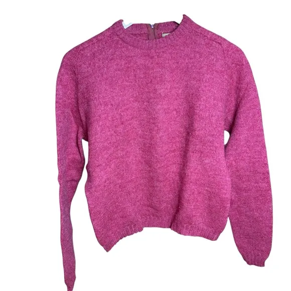 Vintage Pandora Scotchkin Pink 100%Virgin Wool Women's Sweater Soft Cozy Knit M