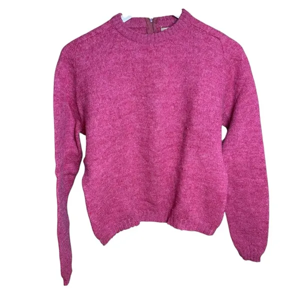 Vintage Pandora Scotchkin Pink 100%Virgin Wool Women's Sweater Soft Cozy Knit M