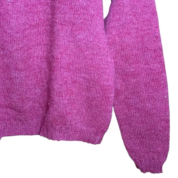 Vintage Pandora Scotchkin Pink 100%Virgin Wool Women's Sweater Soft Cozy Knit M