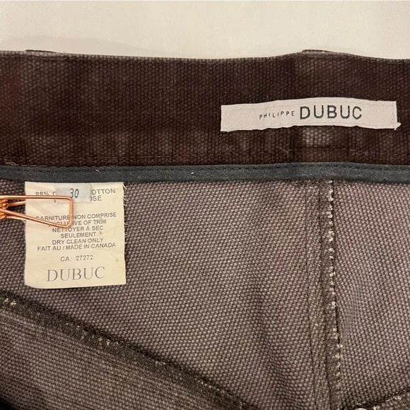Vintage Philippe Dubuc Canada Made Tapered Structured Trousers Pants 30 x 33
