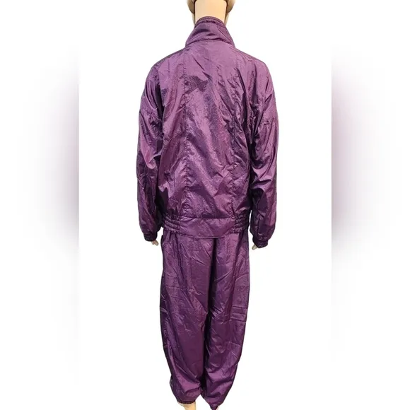Vintage Pierre Cardin womens purple windbreaker jacket and pant set Sz Medium