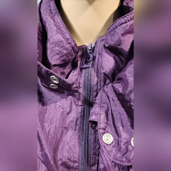 Vintage Pierre Cardin womens purple windbreaker jacket and pant set Sz Medium