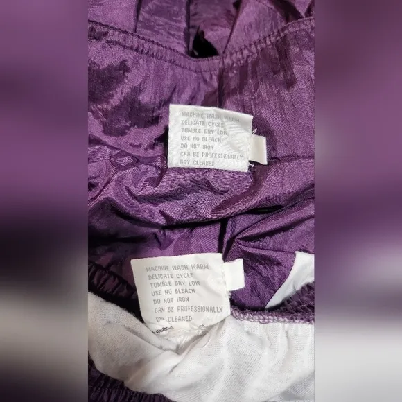 Vintage Pierre Cardin womens purple windbreaker jacket and pant set Sz Medium