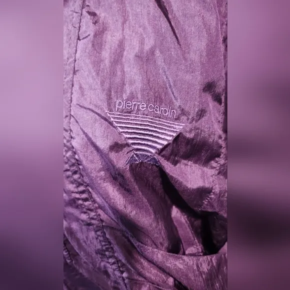 Vintage Pierre Cardin womens purple windbreaker jacket and pant set Sz Medium