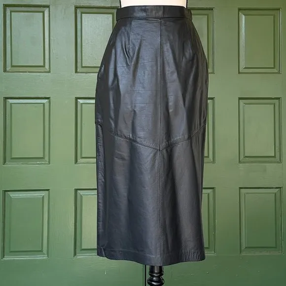 Vintage Soft Leather Maxi Skirt