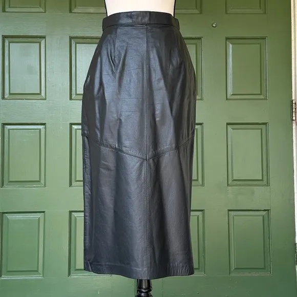 Vintage Soft Leather Maxi Skirt
