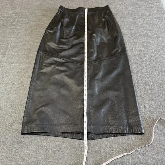 Vintage Soft Leather Maxi Skirt
