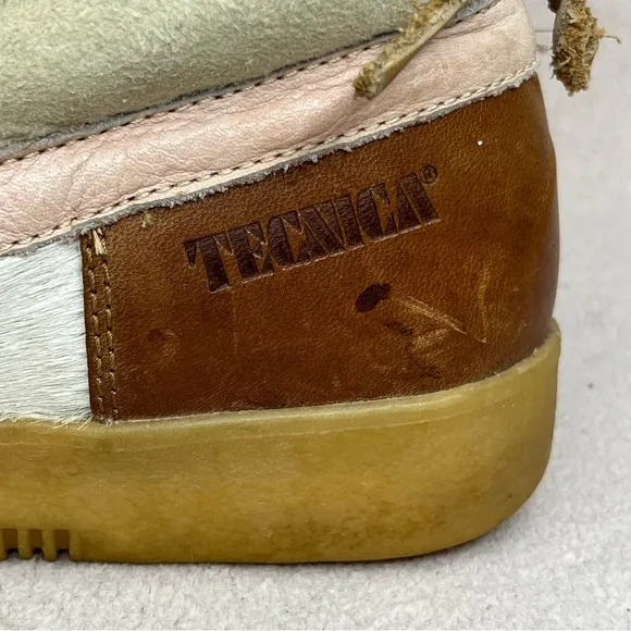 Vintage Tecnica Scandinavian Fur Boots-Women’s 8/38-Ivory/Pink/Brown-Vtg-Leather