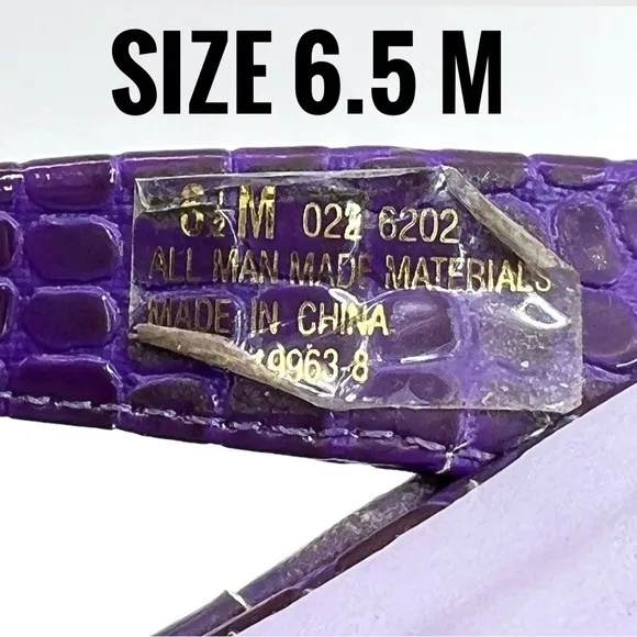 vintage Y2K chunky platform sandals thong Arizona Jean Co purple shoes