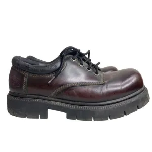 Vintage‎ Y2K Skechers Mens Brown Burgundy Leather Lace-Up Oxford Chunky Lugs 9.5