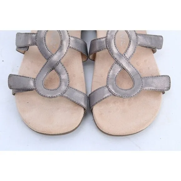 Vionic Jodie Sandals Metallic Strappy Women's Shoes Sz 8