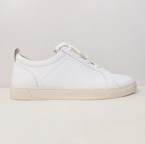 Vionic Men's Lucas Sneaker Size 13 M White Leather Lace-up Shoes Comfort Low Top