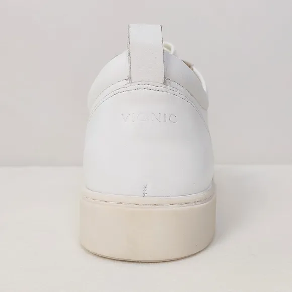 Vionic Men's Lucas Sneaker Size 13 M White Leather Lace-up Shoes Comfort Low Top
