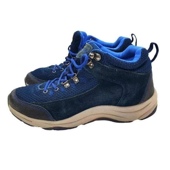 Vionic Shoes Women's 7.5 Cypress Hiking Boots Suede Lace Up Blue