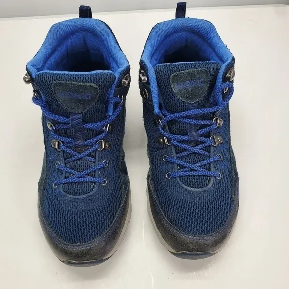 Vionic Shoes Women's 7.5 Cypress Hiking Boots Suede Lace Up Blue