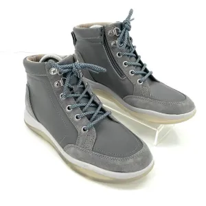 Vionic Whitley Women’s Leather Ankle Boots, Charcoal Gray, Sz. 7