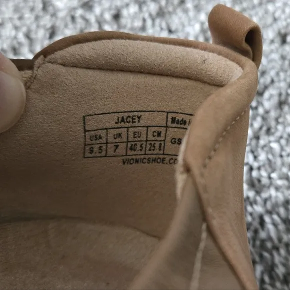 Vionic Women's Jacey Tan Wedge Shoes NEW size 9.5