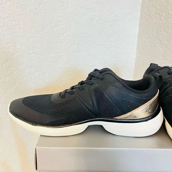 VIONIC Leyo Sneaker Orthotic Comfort Cushioned Tennis Shoes, Black, Size 8, NWT