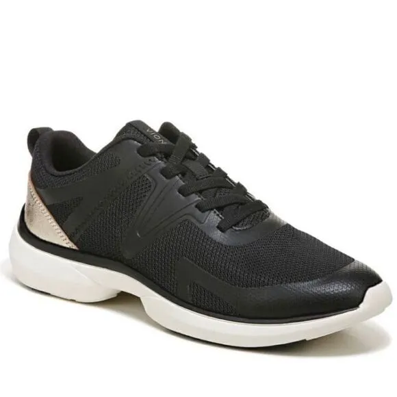 VIONIC Leyo Sneaker Orthotic Comfort Cushioned Tennis Shoes, Black, Size 8, NWT