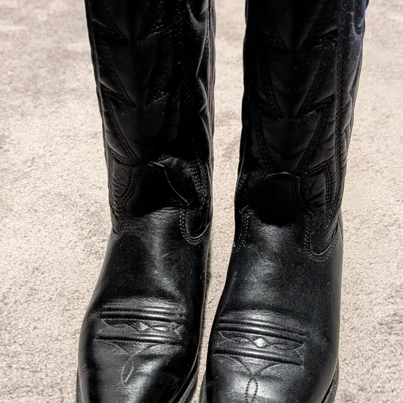 Vittorrio Ricci Women's Black Leather Western Boots