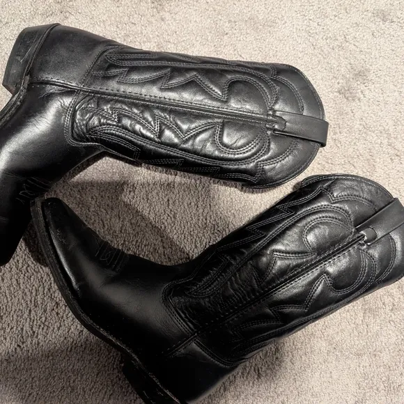 Vittorrio Ricci Women's Black Leather Western Boots