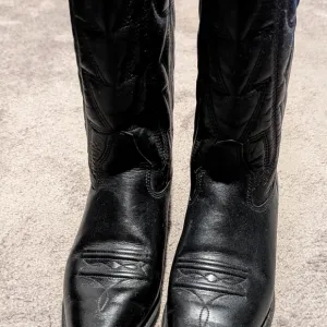 Vittorrio Ricci Women's Black Leather Western Boots