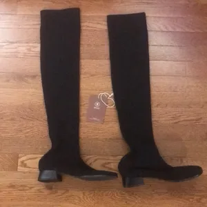 Vivaia Black Women's Over-the-Knee Boots Sweater NEW