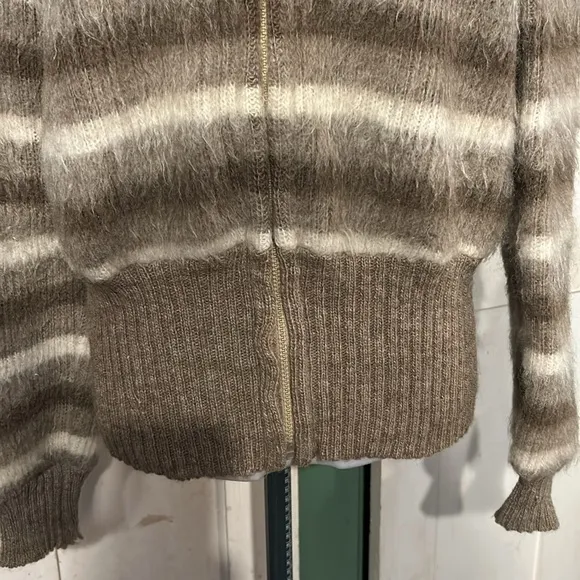 VTG Alafoss Icewool Sweater 80-90s Retro Zip Front 100% Virgin Wool Unisex Men’s