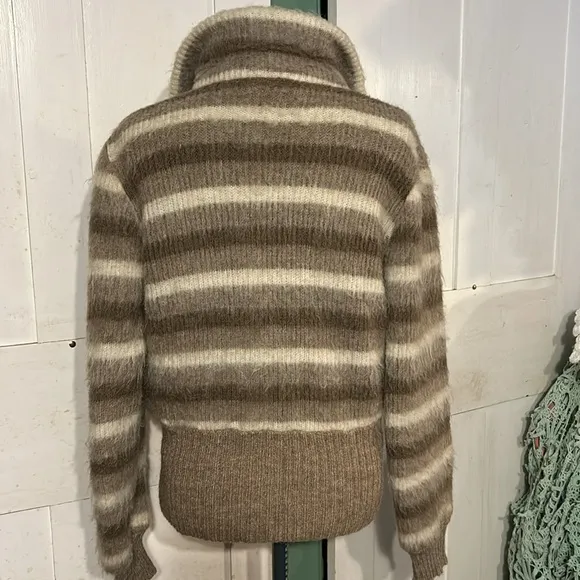 VTG Alafoss Icewool Sweater 80-90s Retro Zip Front 100% Virgin Wool Unisex Men’s