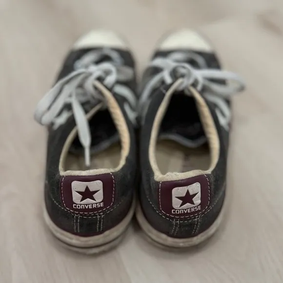 VTG! Converse Re-Issue All Star Low Top Gray Suede Skate Gang M:6 W:8 Edgy Y2K