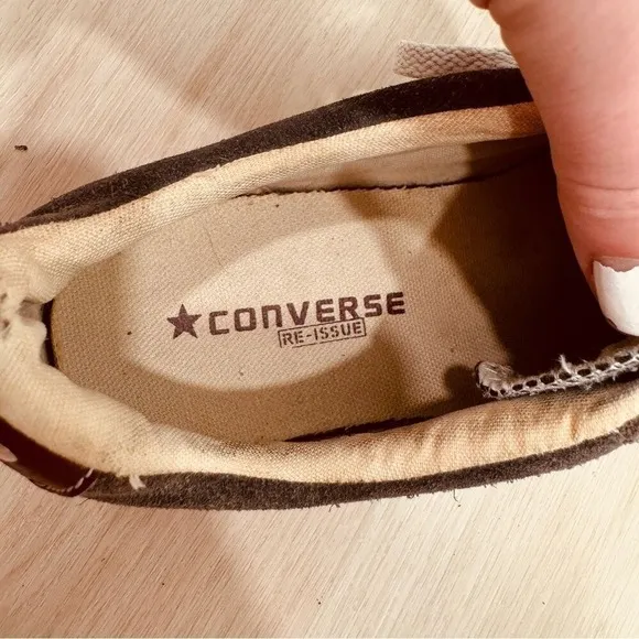 VTG! Converse Re-Issue All Star Low Top Gray Suede Skate Gang M:6 W:8 Edgy Y2K