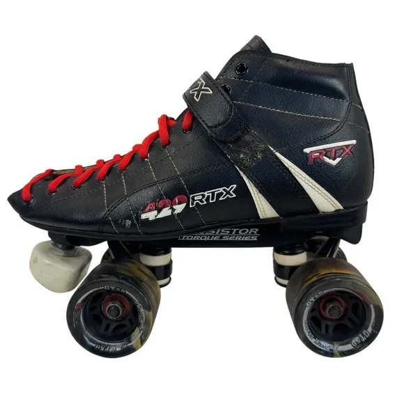 Vtg RTX 429 Roller‎ Derby Speed Skates Boots Size 8 Resistor Torque Series