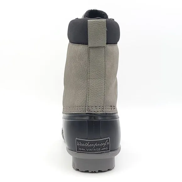 Weatherproof Vintage Men Duck Boots Adam II Size US 8M Grey Faux Leather