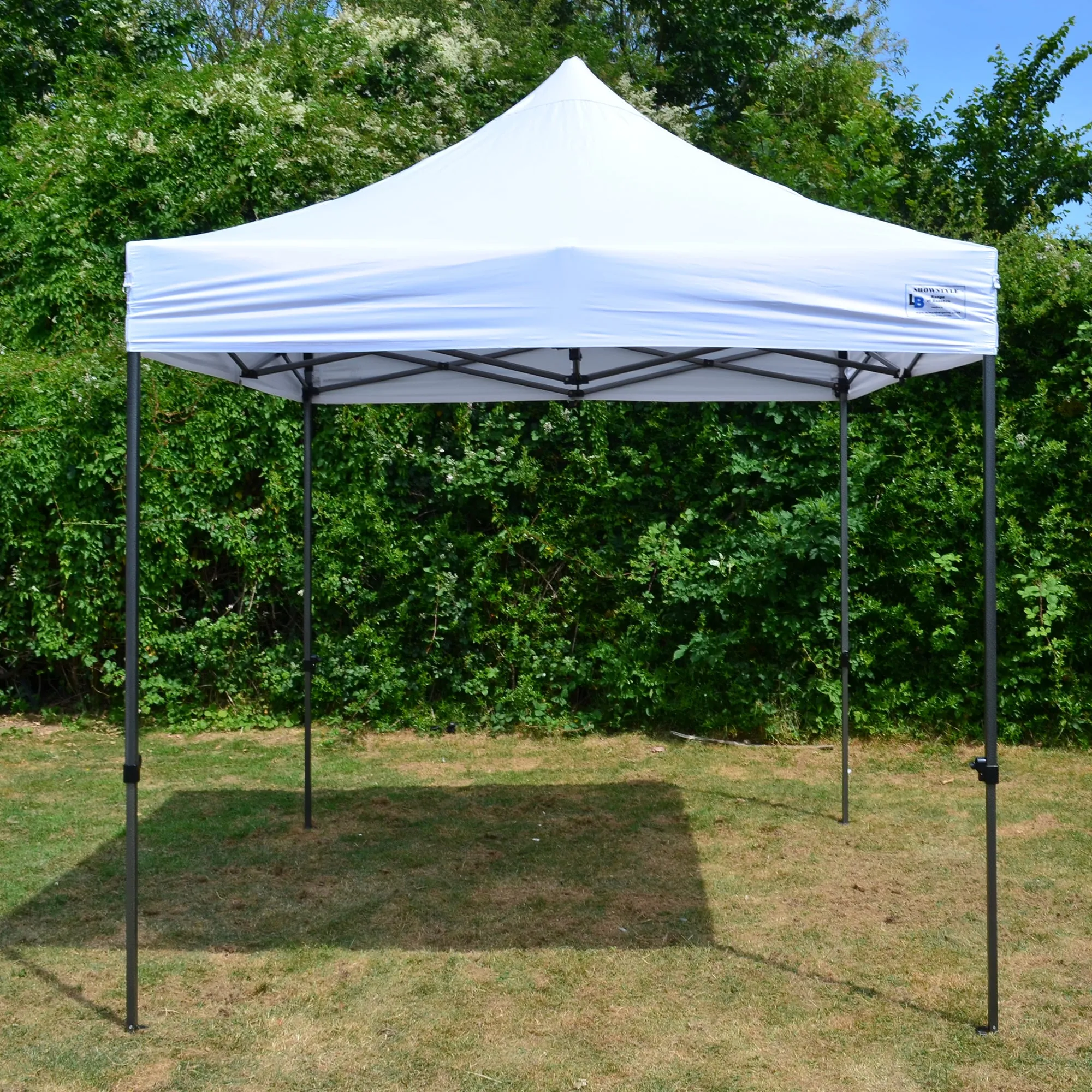 White Heavy Duty SHOWSTYLE® Commercial Grade Gazebo 2m x 2m FIRE RETARDANT