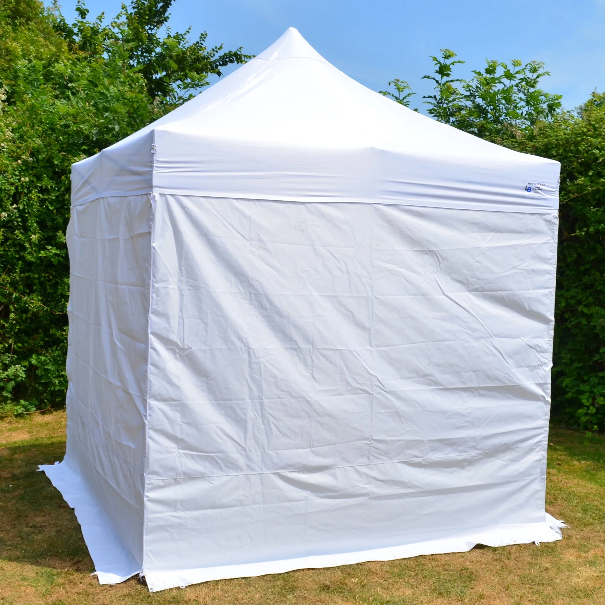 White Heavy Duty SHOWSTYLE® Commercial Grade Gazebo 2m x 2m FIRE RETARDANT