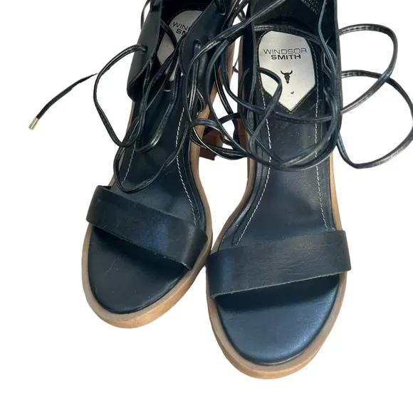 WINDSOR SMITH TEGAN HEEL BLACK Size 8