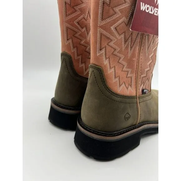 Wolverine Boots Womens Sz 9 Rancher Arrow‎ Waterproof Steel Toe Wellington Rose