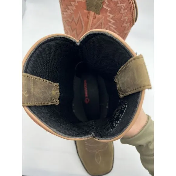 Wolverine Boots Womens Sz 9 Rancher Arrow‎ Waterproof Steel Toe Wellington Rose