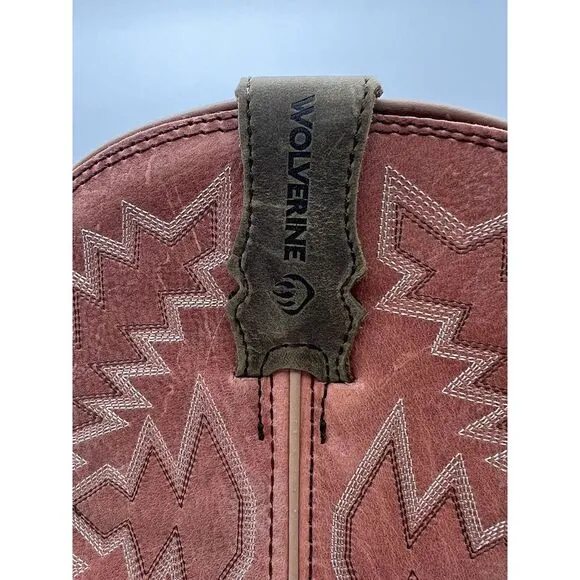 Wolverine Boots Womens Sz 9 Rancher Arrow‎ Waterproof Steel Toe Wellington Rose