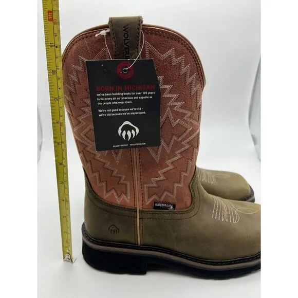 Wolverine Boots Womens Sz 9 Rancher Arrow‎ Waterproof Steel Toe Wellington Rose