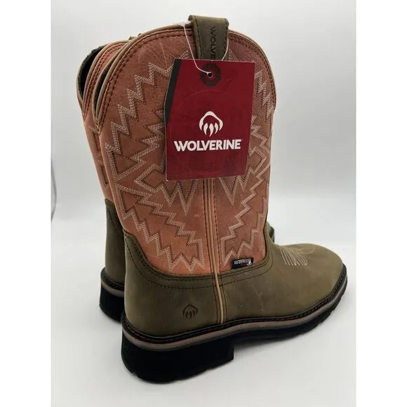 Wolverine Boots Womens Sz 9 Rancher Arrow‎ Waterproof Steel Toe Wellington Rose