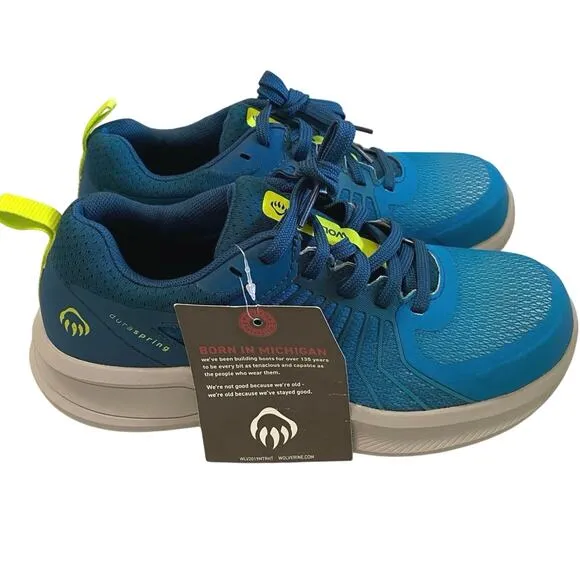 Wolverine Womens Bolt Durashock Blue Work Safety Slip Resistant Shoes Size 7.5 W