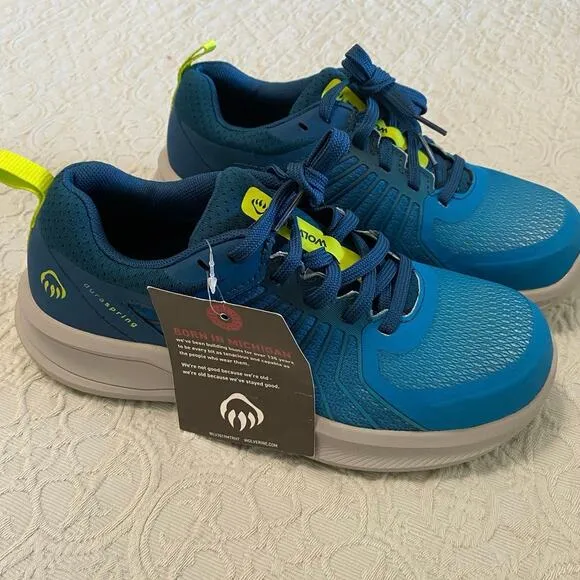 Wolverine Womens Bolt Durashock Blue Work Safety Slip Resistant Shoes Size 7.5 W