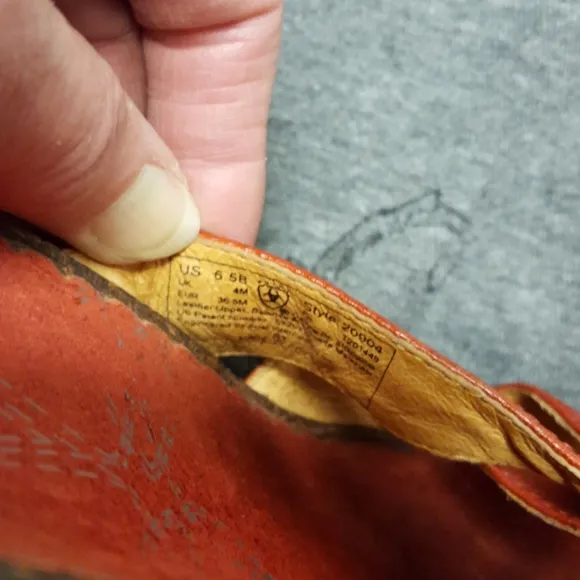 Women's Ariat red leather sandals size 6.5