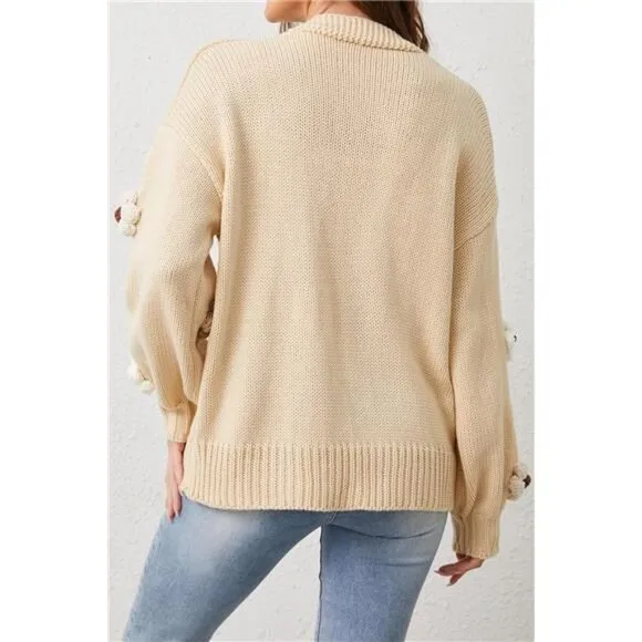 Womens Cardigan Sweaters Apricot