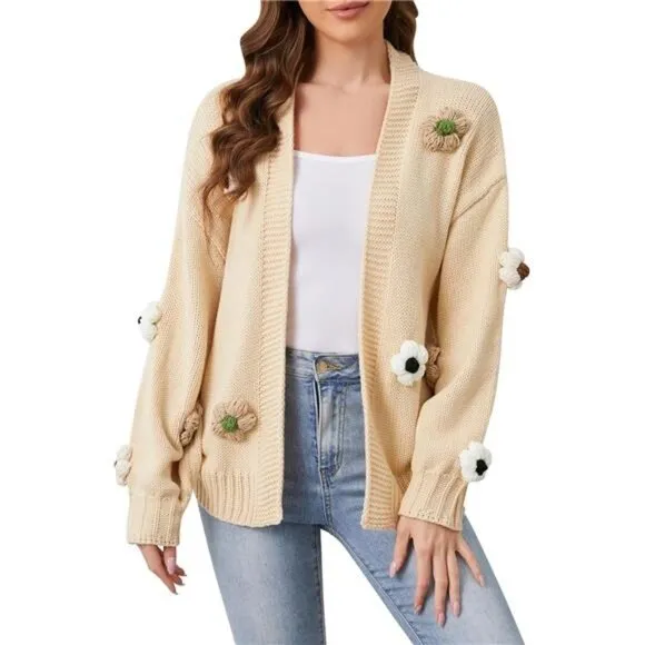 Womens Cardigan Sweaters Apricot