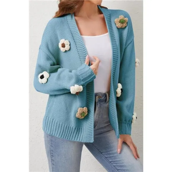 Womens Cardigan Sweaters Light Blue