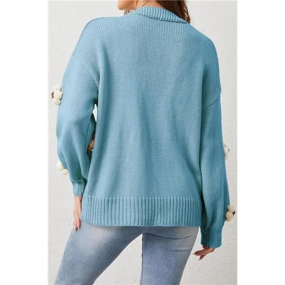 Womens Cardigan Sweaters Light Blue