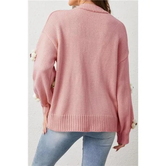 Womens Cardigan Sweaters Pink